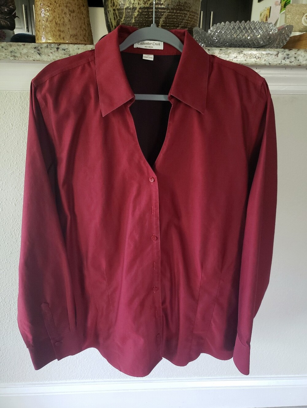 Coldwater Creek Double-Layer Cotton Blouse Plus 2X - Picture 2 of 13